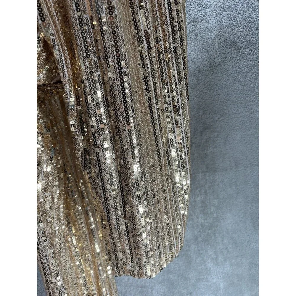 Wisteria Lane women's Small sequin pants GOLD shimmer Shine Performance￼ Dance - Picture 5 of 8